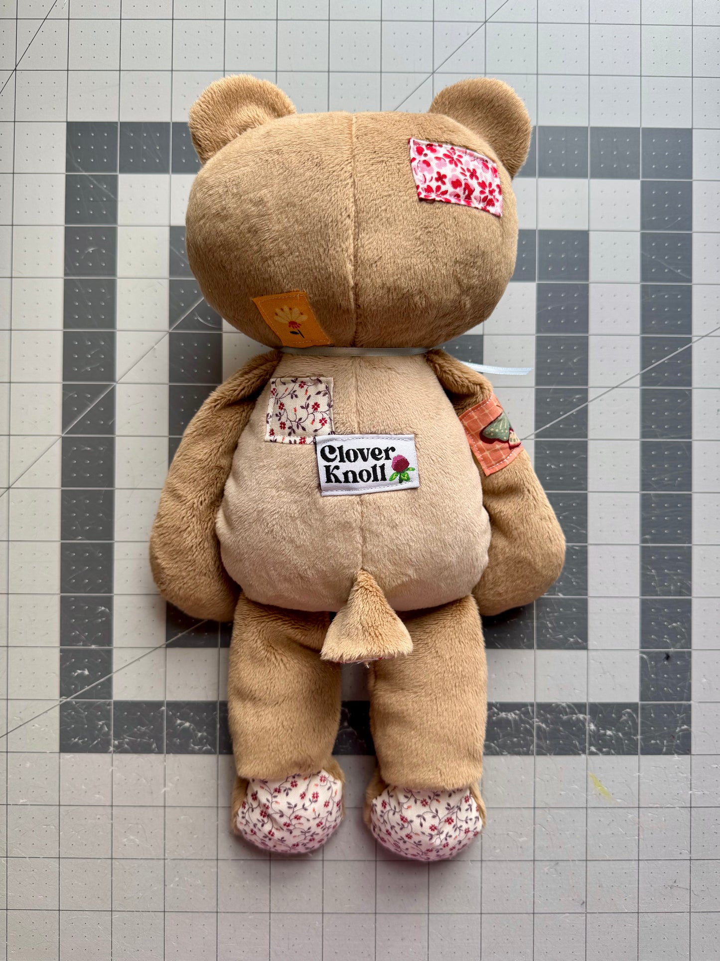 🍓🦋🌸 Petunia the Patchwork Bear 🌸🦋🍓